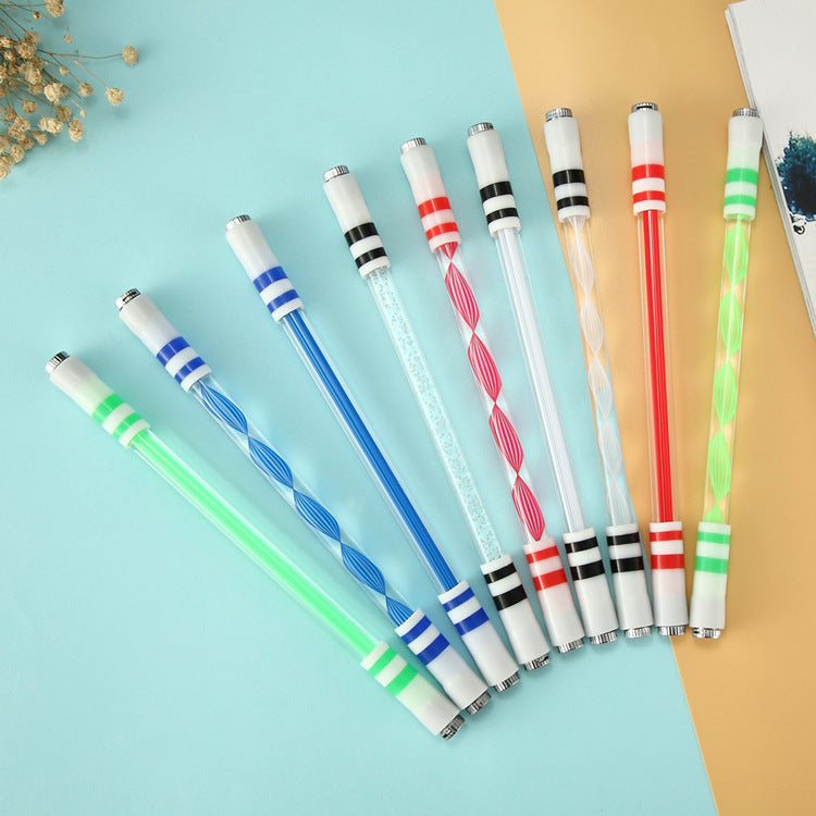 Turning Pen Wholesale Light Turning Pen Acrylic Transparent Glass Type Drop-resistant Explosion-proof Novice Turning Pen Cool Slow Flashing Light