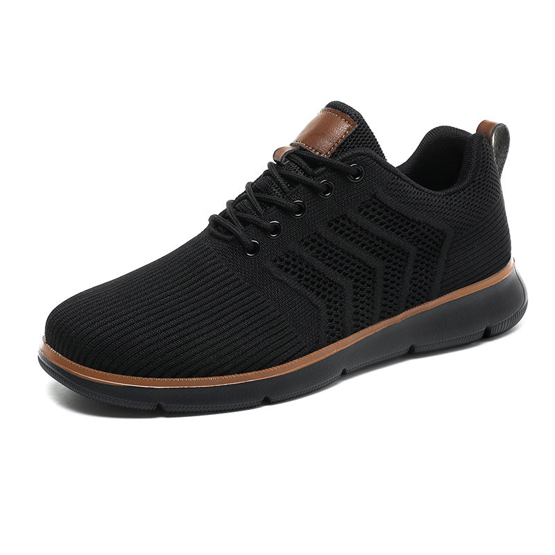 Fashion Lace-up Mesh Sneakers Casual Flying Woven Walking Sports Shoes For Men