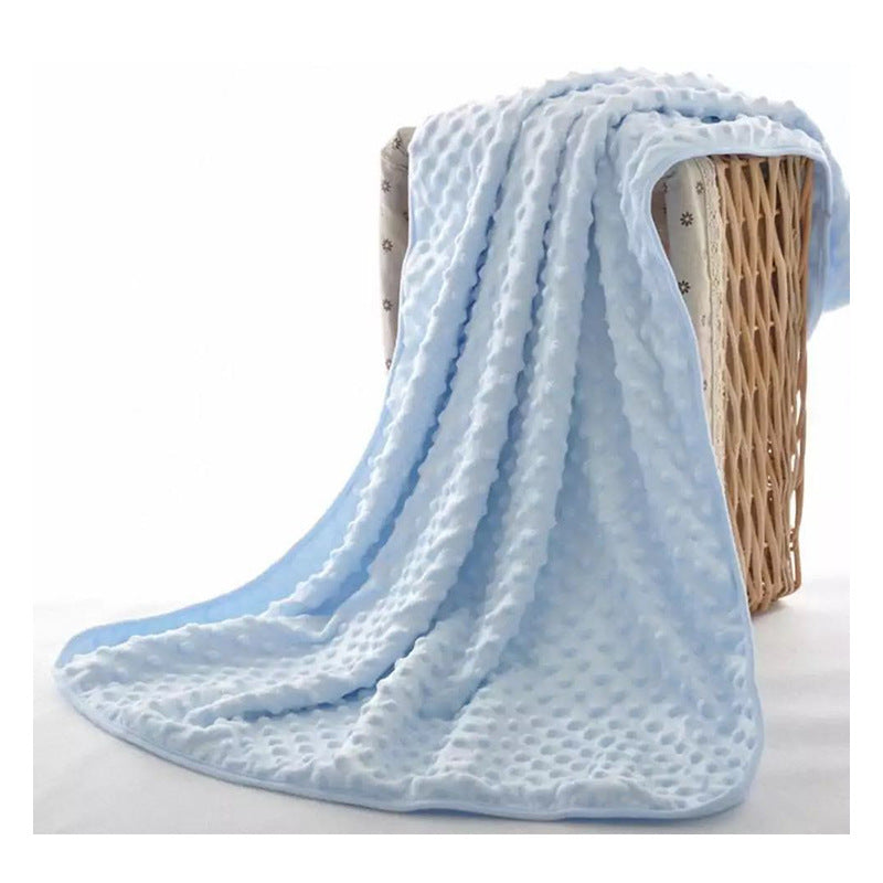 Super Soft Bubble Velvet Pea Velvet Double Layer Children's Blanket Baby Travel Windproof Blanket Air Conditioning Blanket