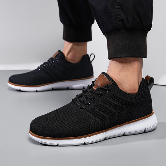 Fashion Lace-up Mesh Sneakers Casual Flying Woven Walking Sports Shoes For Men