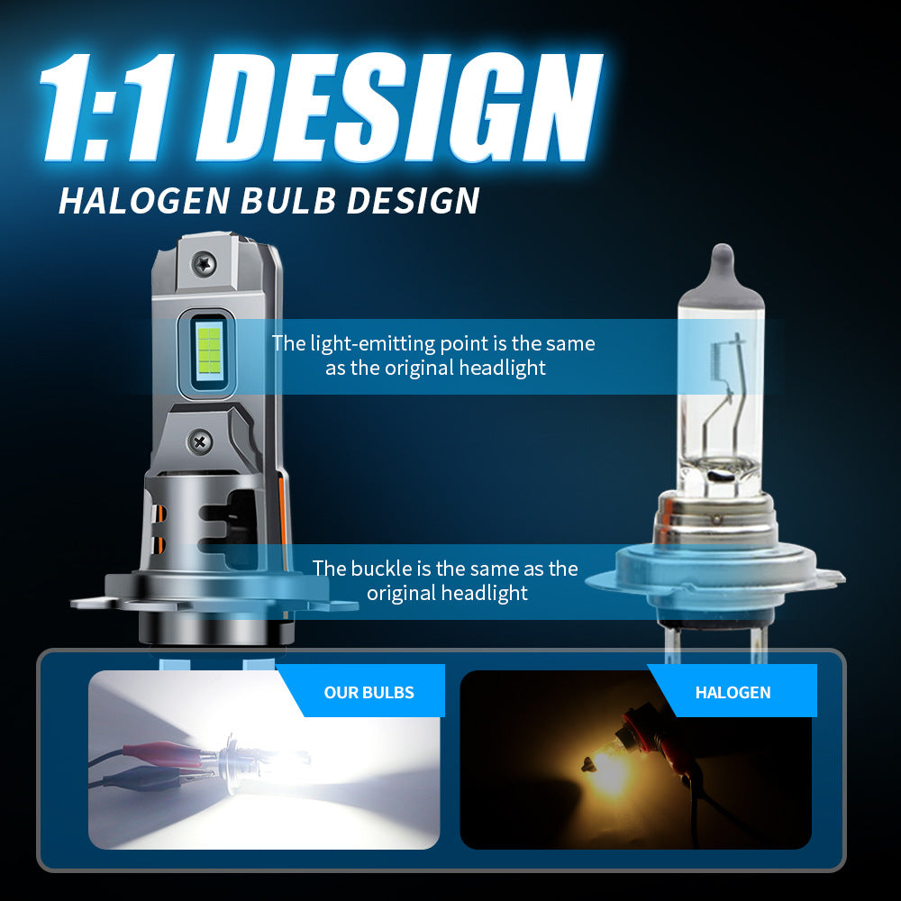 1:1 Non-destructive Installation H4 Integrated Direct Plug-in Car Lights H7 Car Lights Double-sided 8-bead Car LED Headlights