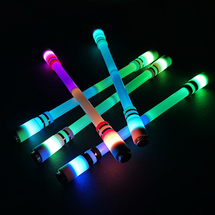 Turning Pen Wholesale Light Turning Pen Acrylic Transparent Glass Type Drop-resistant Explosion-proof Novice Turning Pen Cool Slow Flashing Light
