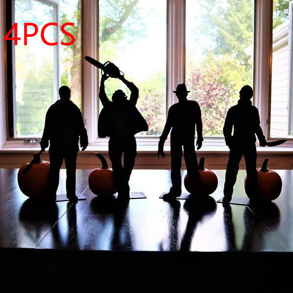 Halloween Pumpkin Decorative Products Horror Movie Silhouette Yard Yard Yard Decoration Silhouette Garden Ornaments
