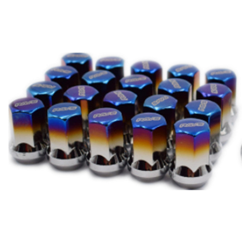 SPSLD Car Wheel Modification Nut Roasted Blue Screw Cast Iron Nut Wheel Modification Rivet Screw Nut