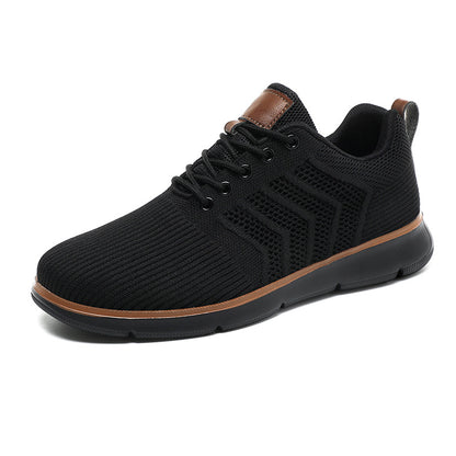 Fashion Lace-up Mesh Sneakers Casual Flying Woven Walking Sports Shoes For Men