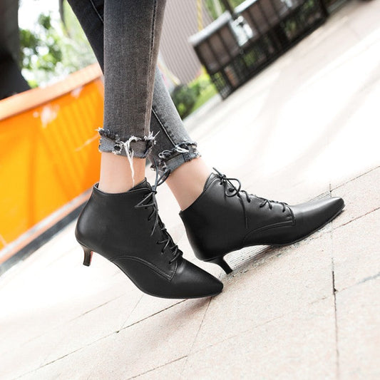 Women's Lace Up Short Boots