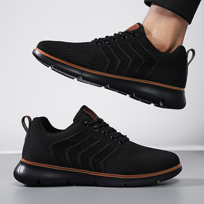 Fashion Lace-up Mesh Sneakers Casual Flying Woven Walking Sports Shoes For Men