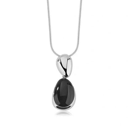 New Chinese Style Accessories Irregular Stitching Black Onyx Necklace Women