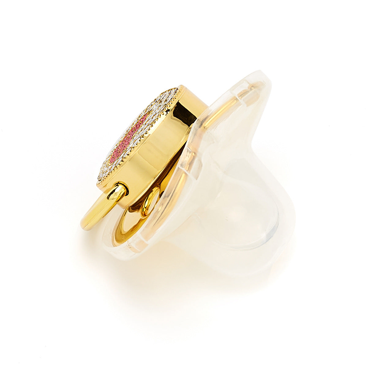 AliExpress Hot Selling Love Diamond Baby Soothing Pacifier Baby Peach Heart Diamond Soothing Play Mouth