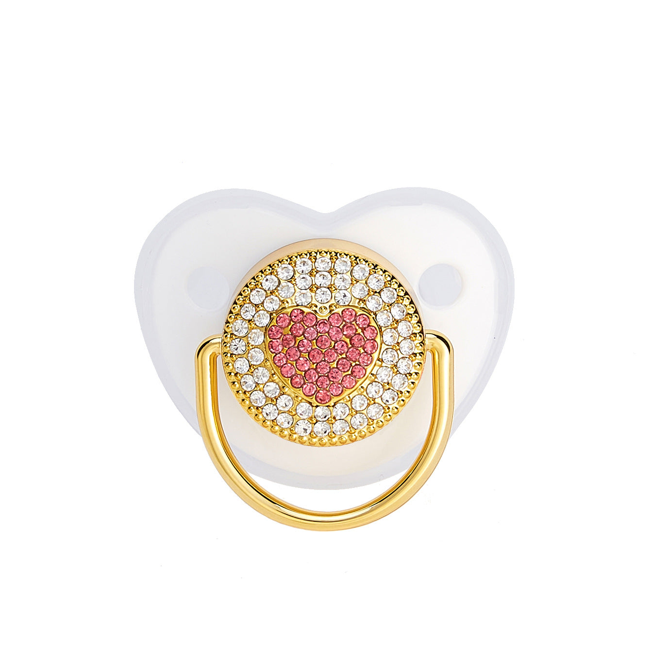 AliExpress Hot Selling Love Diamond Baby Soothing Pacifier Baby Peach Heart Diamond Soothing Play Mouth