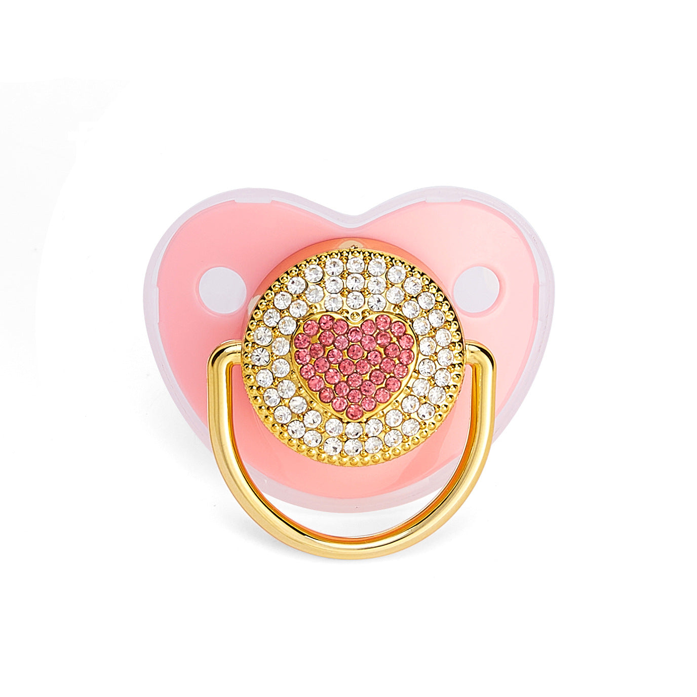 AliExpress Hot Selling Love Diamond Baby Soothing Pacifier Baby Peach Heart Diamond Soothing Play Mouth