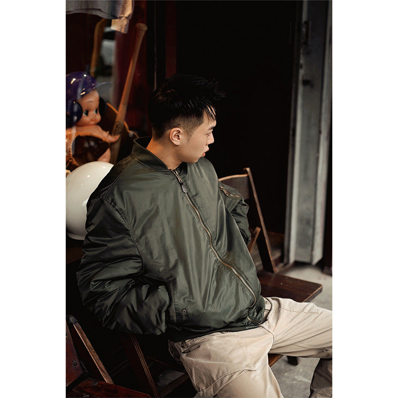 Autumn And Winter Thickened Pilot Jacket Air Force Men's Fashion Baseball Uniform