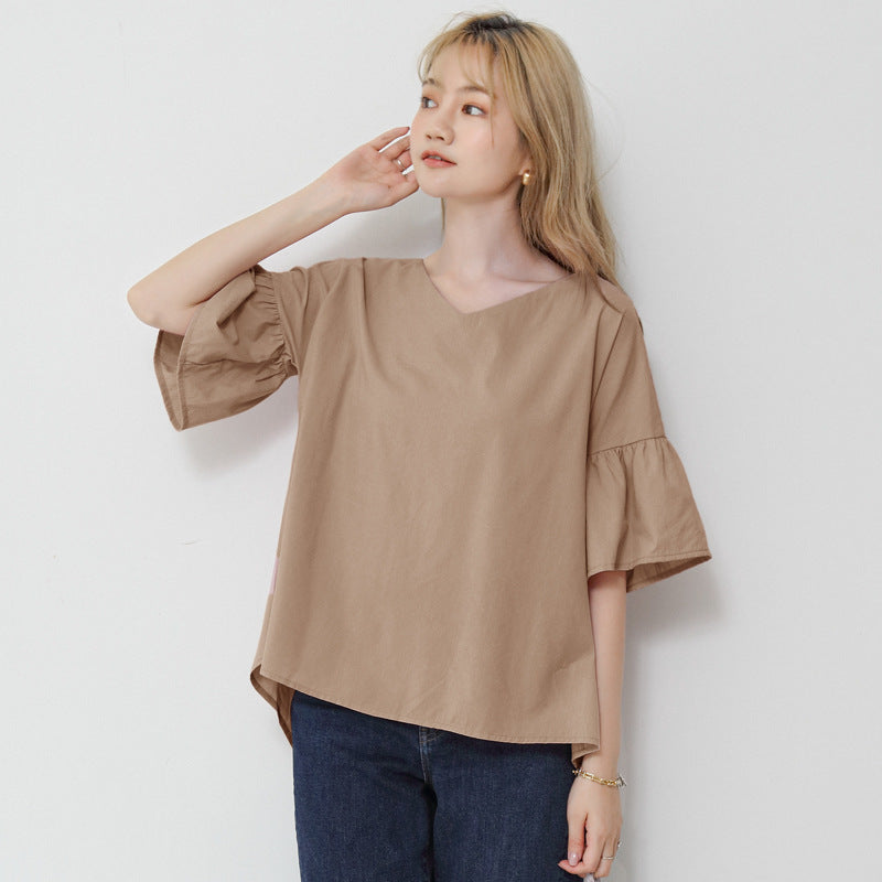 Summer Women's Top Short Sleeve Plus Size Loose